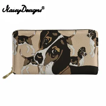 

Noisydesigns Wallets for Credit Card Women Beagle Dog Printing Phone Coin Pu Leather Purse Ladies Clutch Money Bag Card Holder