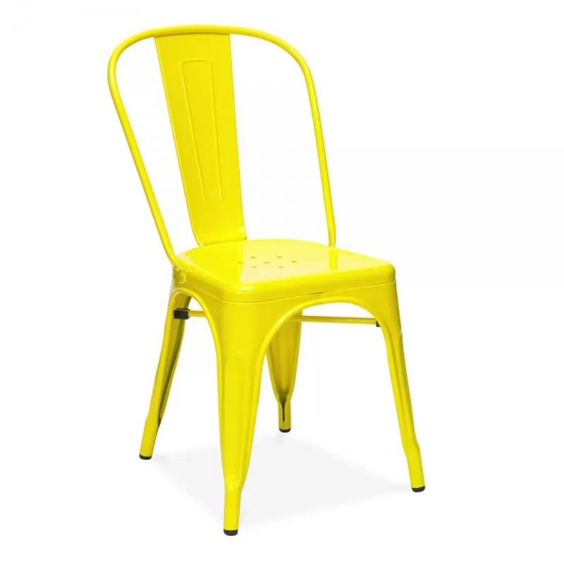 Free Shipping Yellow Powder Coated Side Chair