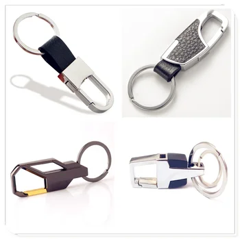 

leather Metal Men Car styling Key Ring Cover Chain Keychain keyring for Ford Transit Ranger Mustang Ka Fusion Focus F-150