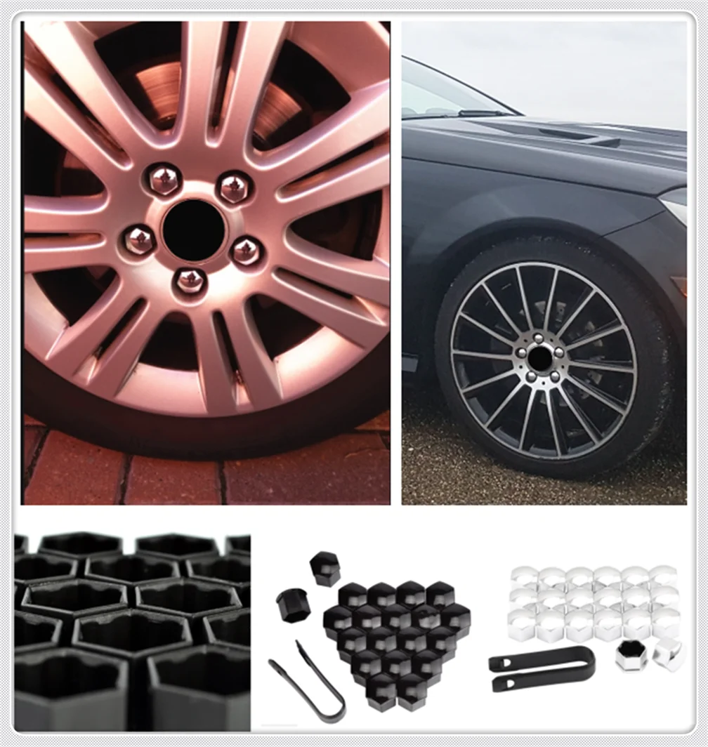 20Pcs Universal styling rust 17 19 21mm tire nut screw bolt protection cap for Tesla Suzuki Isuzu Daihatsu Aston Martin Volvo
