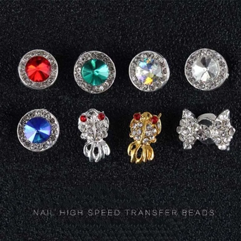 

Rotatable Spinning 8Color crystal ongles decoracion unas shine gem stone nail charms rhinestones nail art material tools supply