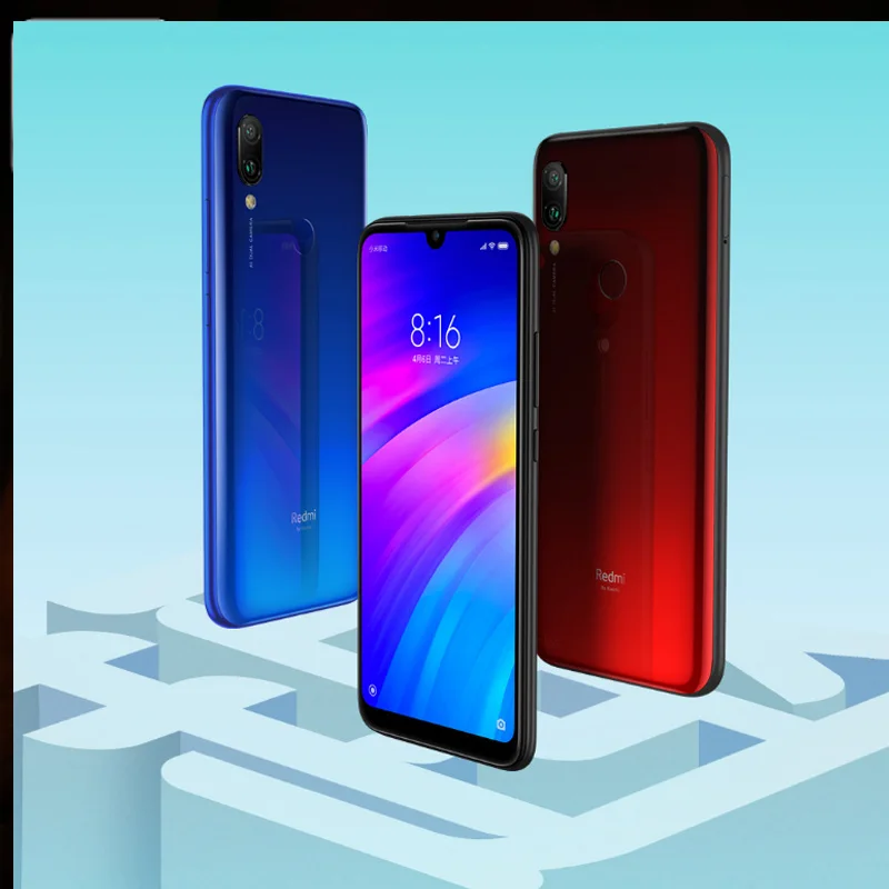 Мобильный телефон Xiaomi Redmi 7 пикселей, 3 Гб оперативной памяти, 32 Гб встроенной памяти, процессор Snapdragon 632 Octa Core 62" 19,9 экран 12MP двойная камера 4000 мАч