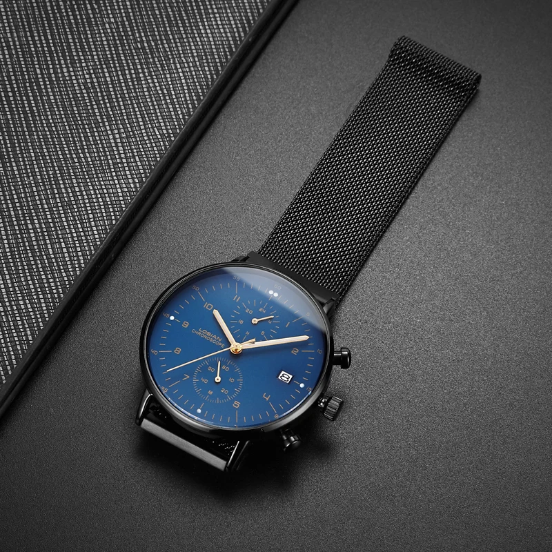 

horloge man erkek saatleri mens watches blue fashion horloges mannen horloge luxe merk waterproof reloj hombre marca de lujo