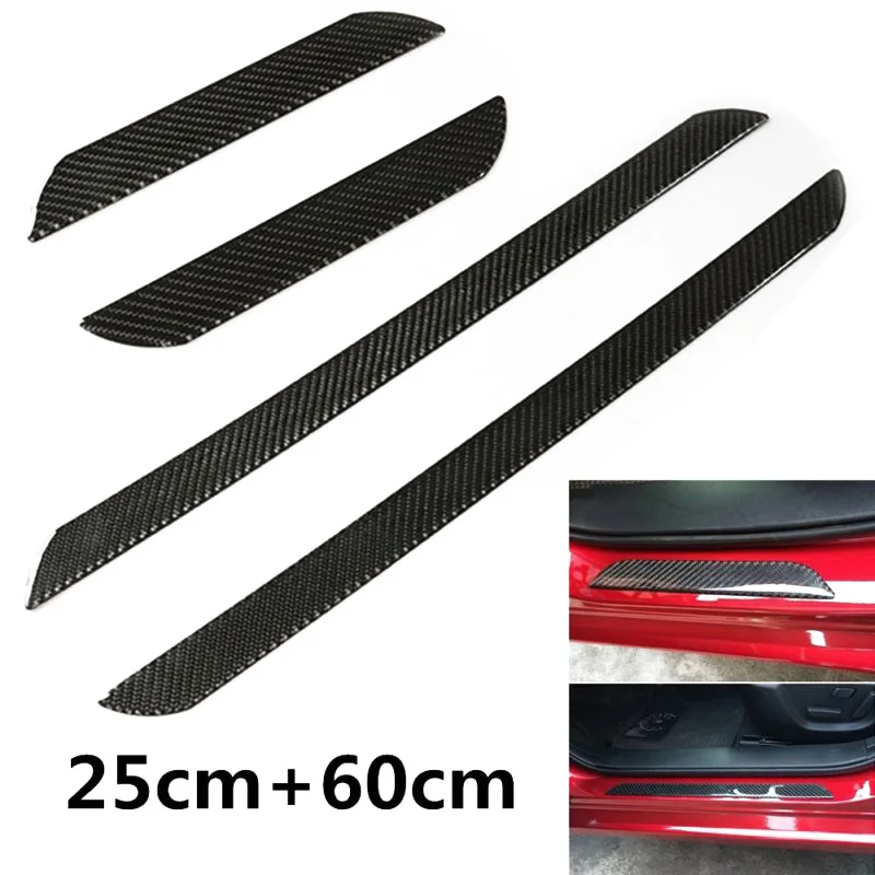 

Panel Step Guard Trucks Anti Scratch Waterproof Car Door Plates Front 4pcs Replacement Carbon Fiber Sill Scuff