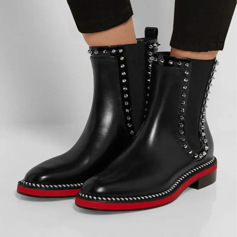 platform flat ankle boots