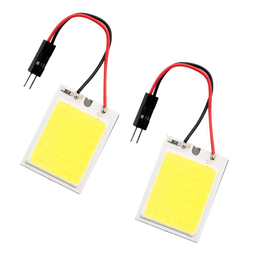 

YSY 100pcs T10 Cob Dome lights Reading Map Lamp Led Panel 24smd White Car Auto Interior Bulb Festoon BA9S 3Adapter car-styling