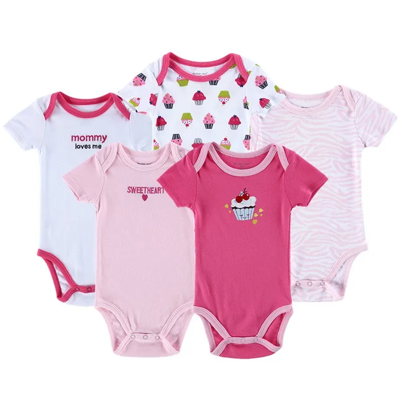 Luvable Friends 5 Pieceslot Baby Body Roupa Infantil Infant Clothing Lovely Bird Bodysuit  Pattern New Born Baby Clothing (6)