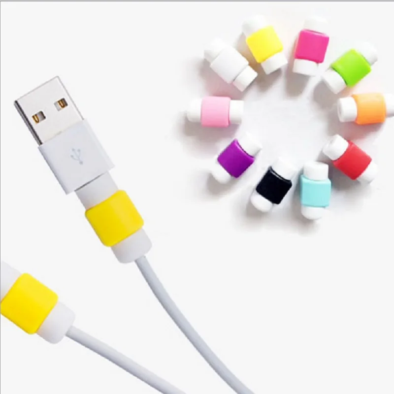 

1pcs Data Cable Protector Saver Cover Phone MacBook USB Charging Cables Head Earphone Line Cable Winder Random Color