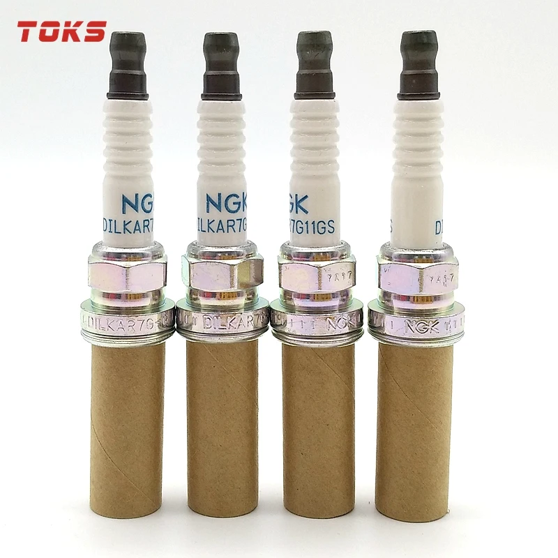 

TOKS 4pcs DILKAR7G11GS 12290-5A2-A01 Dual Iridium Spark Plug for Honda Accord Civic Acura ILX 122905A2A01 DXE22HQR-D11S