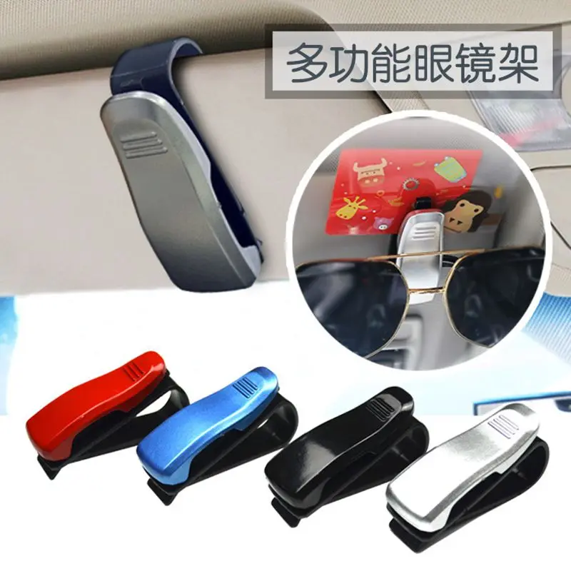 

2PCS Car Visor Glasses Hook Sunglasses Clip Business Bank Card Ticker Holder Plastic Hooks Spring Paper Clip