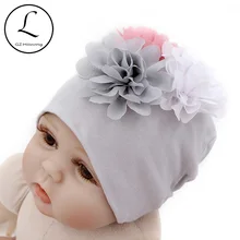 GZHilovingL новые мягкие 100 из материала на основе хлопка с цветочной головной убор для новорожденных, для маленьких мальчиков и девочек детский теплый белый Beanie Hat baby, аксессуары для новорожденных