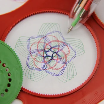 

1 Set Novelty Spirograph Magic Turtle Rabbit Board Sketch Pad Drawing Board Magic Pen Kids Educational Drawing Ruler