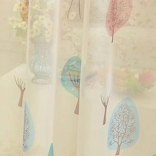 Top Quality Children Curtains for Kids Bedroom Cartoon Tree Pattern Window Curtains for Living Room Finished Curtains Drapes 