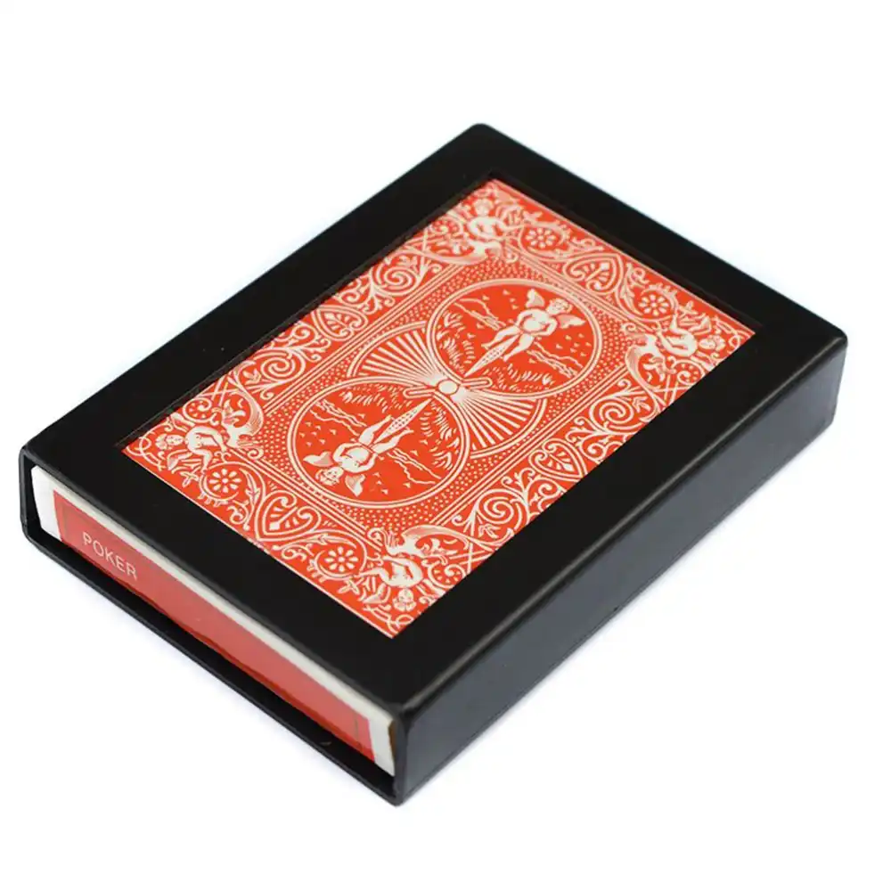 Amazing Magic Deck Desappearing Vanishing Magic Card Case Fun Poker Vanishing Caso Caso de fuga de trucos de magia Close Up Color: A