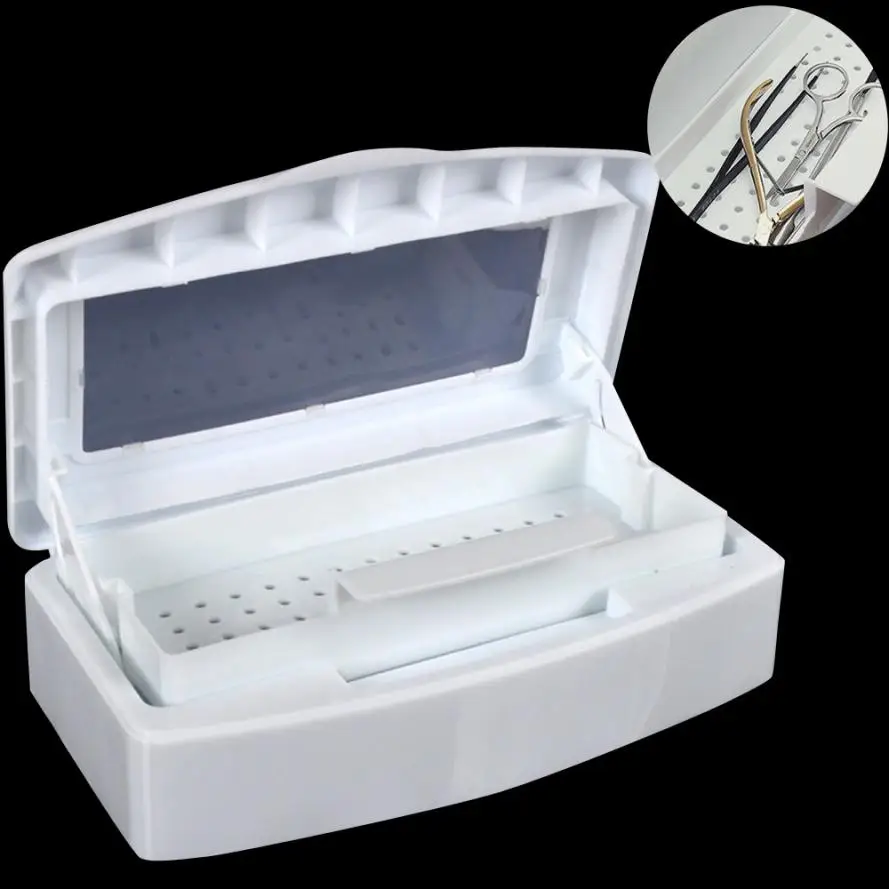 

MintSun Pro Plastic Nail ArtSterilizer Tray Disinfection Box Salon Beauty Manicure Tool Sterilizing Tray High Quality 5M121