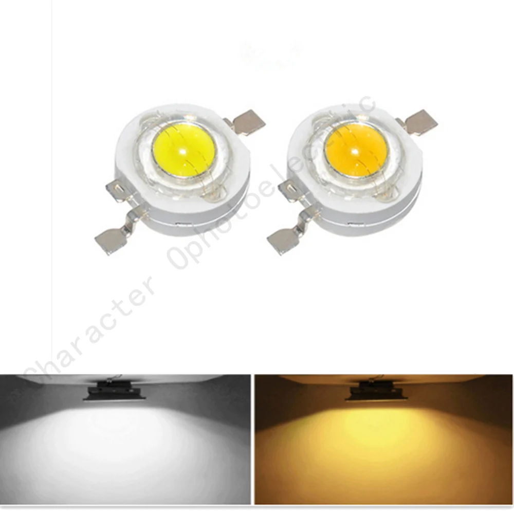 10-1000Pcs LED COB Lamp Chip 1W 3W 3.2-3.6V Input 100-220LM Mini LED Bulb Diode SMD For DIY LED Floodlight Spotlight Downlight