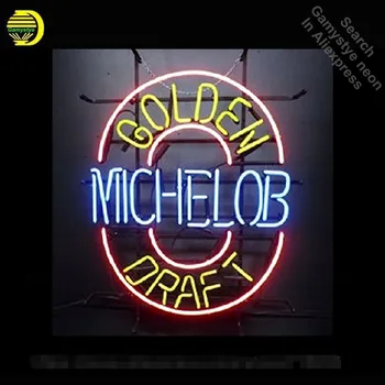 

Neon Sign for Michelo Beer Golden Draft Neon Tube sign handcraft Commercial windows Neon Flashlight sign Decorate Beer Bar pub