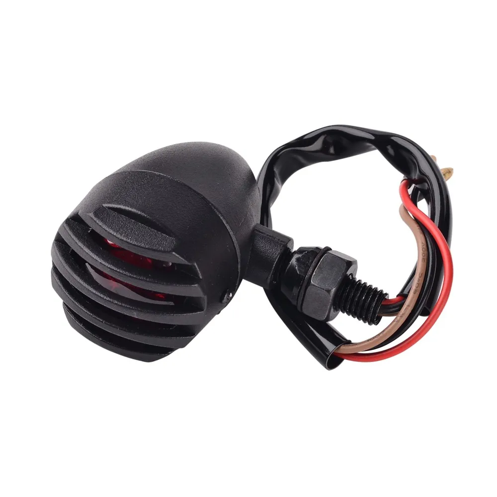 

1 Pair Grill Motorcycle Brake Lights Aluminum Round Motorcycle Light Moto Tail Light with Turn Signal Function