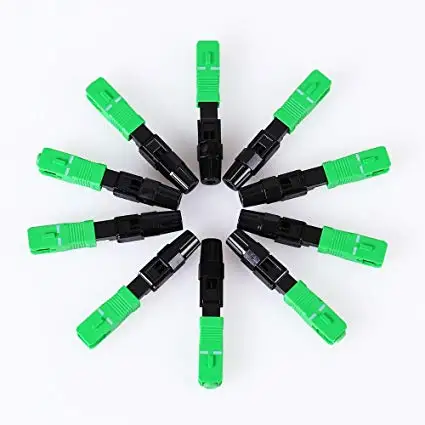

100PCS/box 0.3dB FTTH SC APC single-mode fiber optic SC APC quick connector SC APC FTTH Fiber Optic Fast Connector