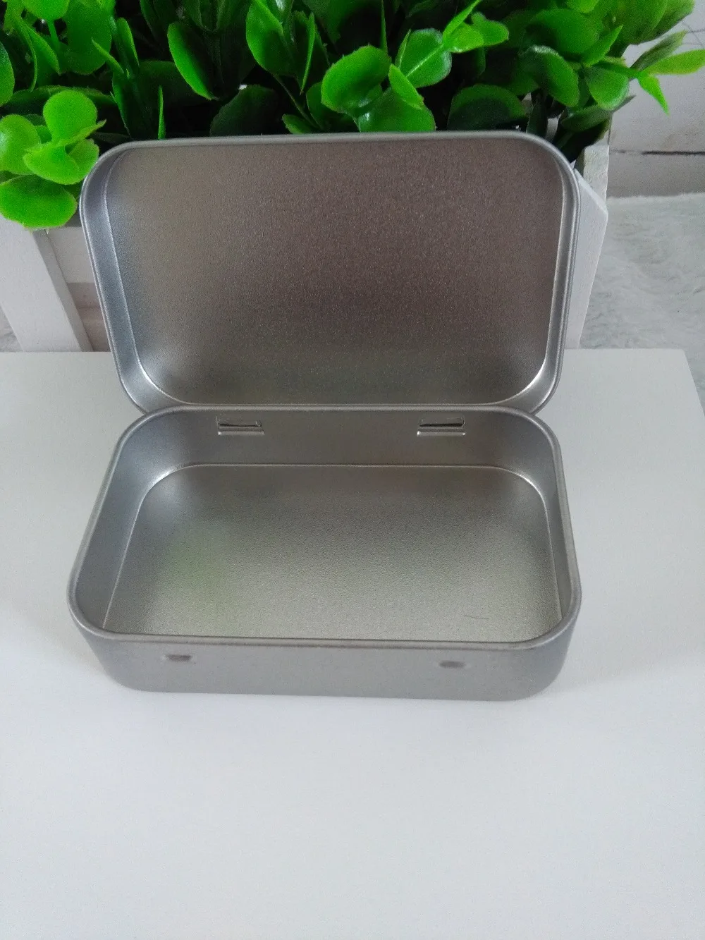 US $74.10 100pcslot rectangle tea tin box without any printing candy business card storage box case