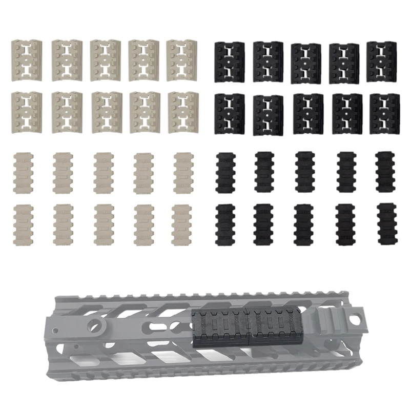 

10 Piece/set Rail Cover Panel Tactical Mlok Rail weaver Covers For M-Lok Sytem Mount For Outdoor Hunting Wargame Mount