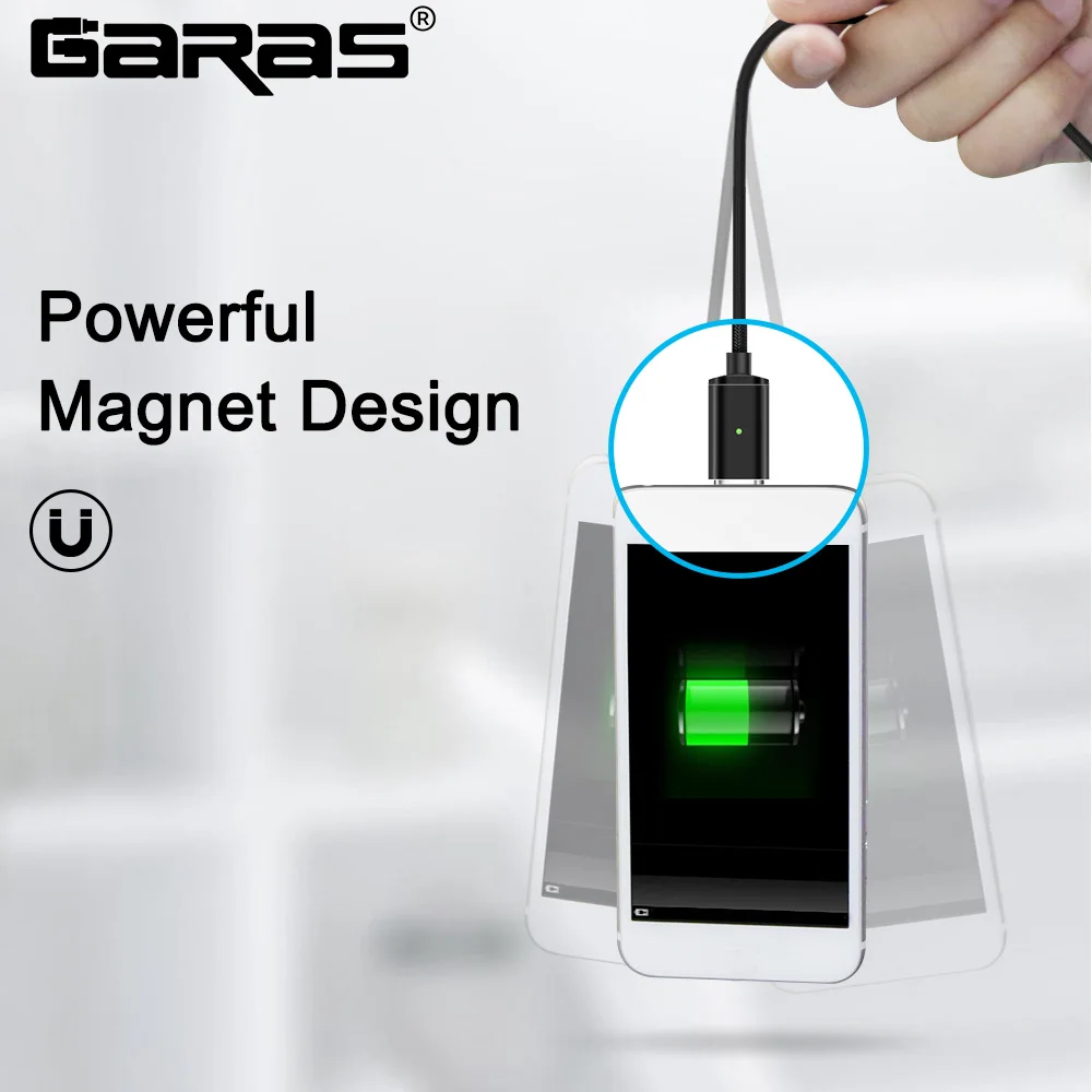 Магнитный Micro USB кабель GARAS для быстрой зарядки мобильного телефона, магнитный Micro usb кабель для зарядки Xiaomi/samsung/huawei Micro USB