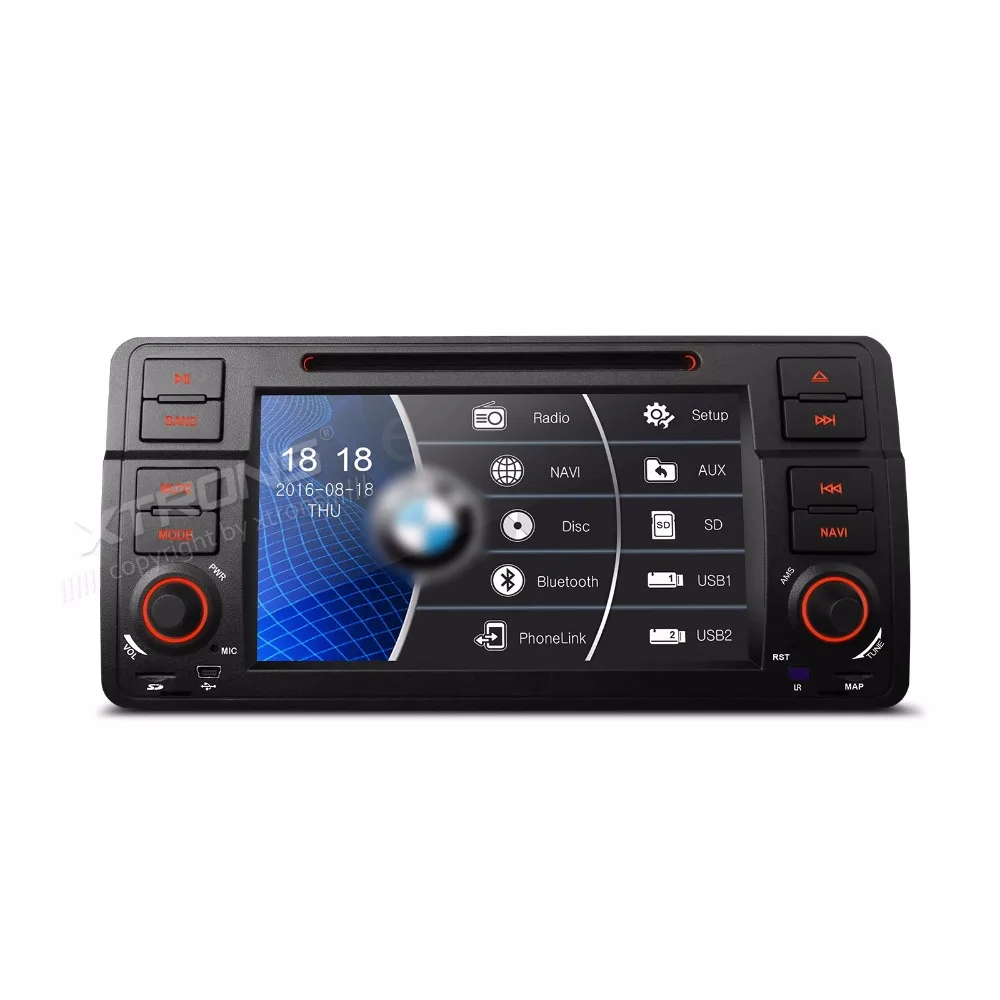 Top 7" Special Car DVD for BMW E46 1998-2006 & BMW E46 M3 2000-2006 with Original UI/Appearance Design & Android Mirror Link Support 1