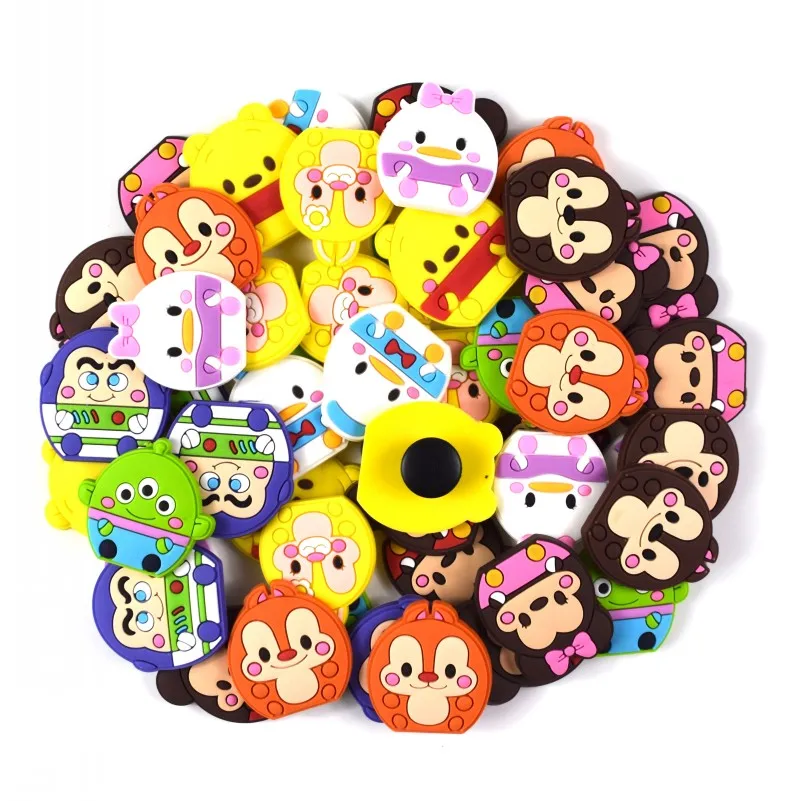 50Pcs Cute Cartoon Mouse Bear Duck Shoes Charms Fit Croc/Bracelet Kid Party Birthday Souvenir Gift Promotional Gift
