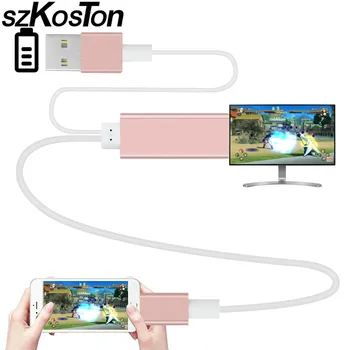 

HDMI HDTV TV Adapter USB Cable 1080P for Apple Air Air2 iPhone 5 5S 5SE 6 6S 6PLUS 6S PLUS 7 7plus Ipad with HDMI effect Cable