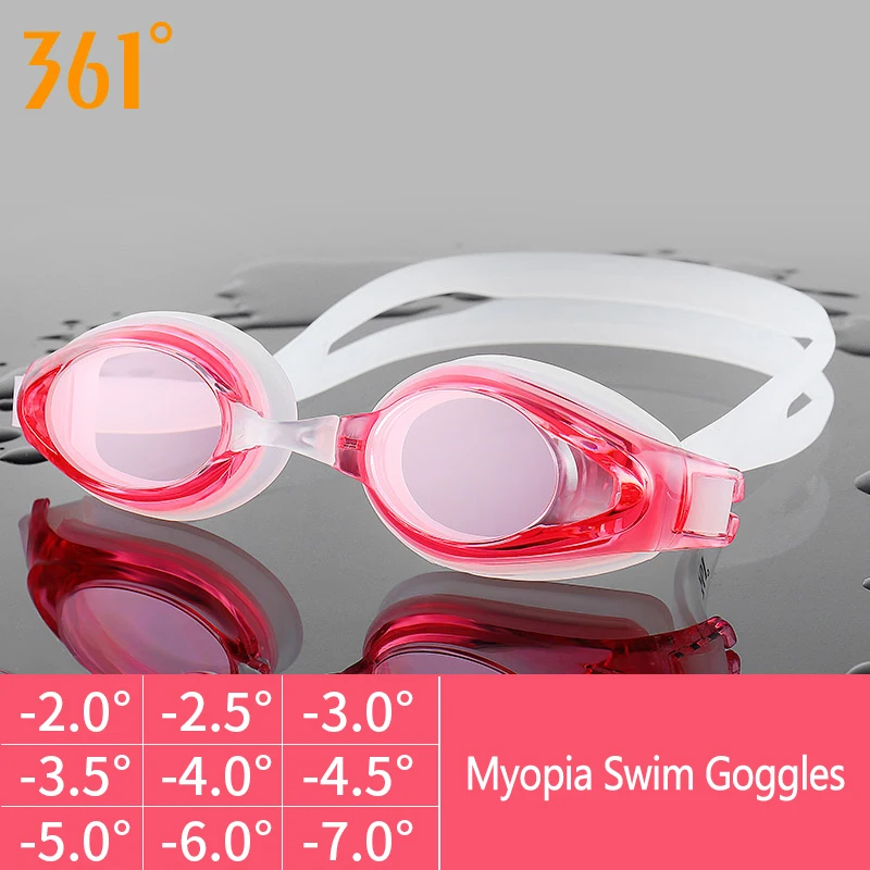 361, профессиональные очки для плавания, унисекс, очки для бассейна, близорукость, анти-туман, очки для плавания, силиконовые, водонепроницаемые, линзы для близорукости, очки для плавания