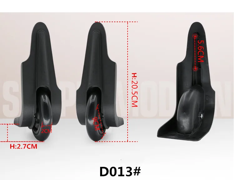 Сменные багажные колеса 2 шт. 1 левый и 1 правый Универсальный чемодан запчасти Колеса Аксессуары, колеса для чемоданов D082