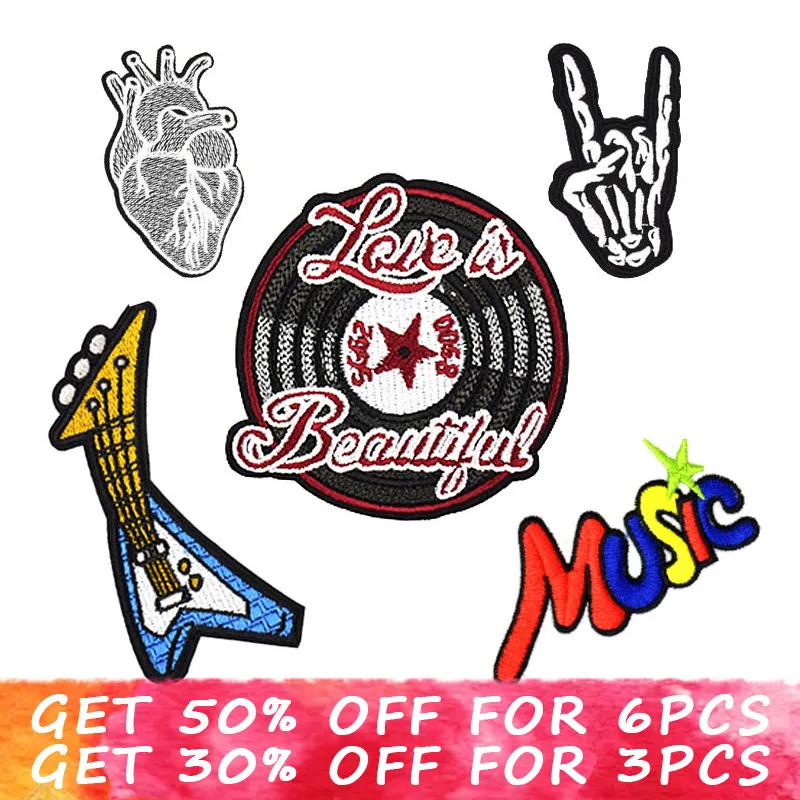 1 шт. патчи для одежды с вышивкой|music patch|fashion patchespatches fashion |