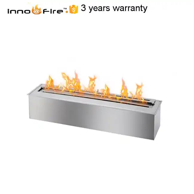 36 Inch Stainless Steel Silver Manual Ethanol Fireplace Burners