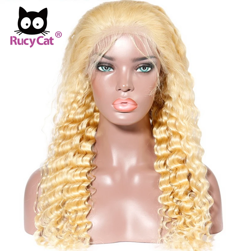 

Brazilian Hair Blonde 613 Lace Front Human Hair Wigs Medium Size with Baby Hair Deep Wave Wig Remy Human Hair Lace Wigs