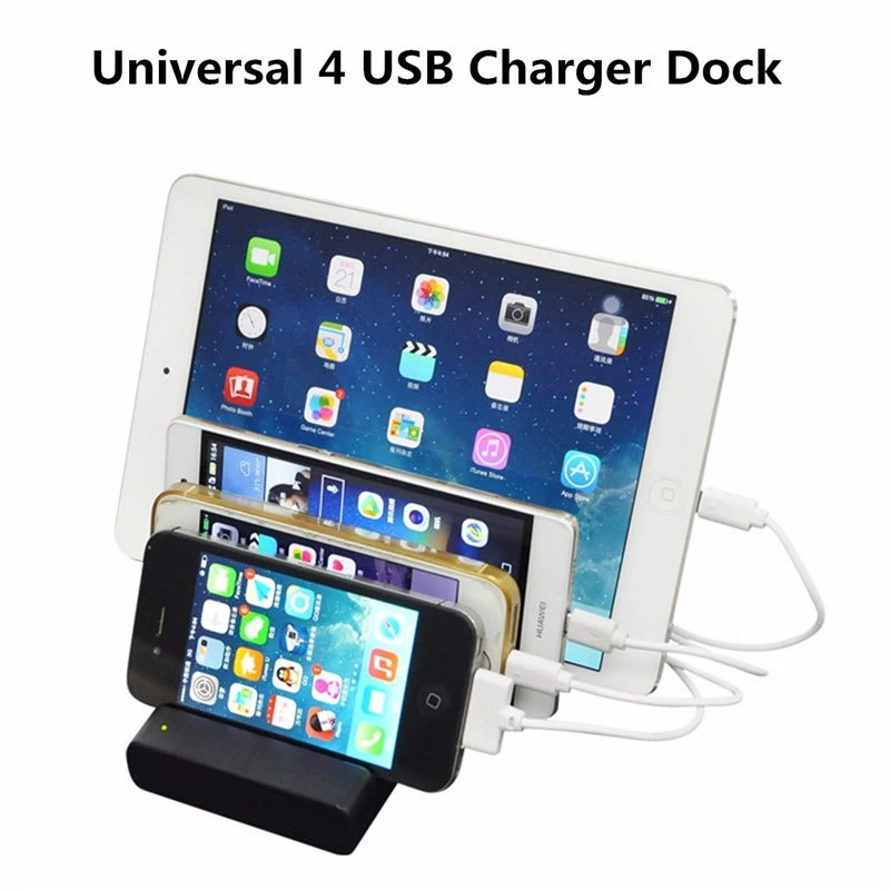 Универсальная USB зарядная станция с 4 множеством портов настольная подставка