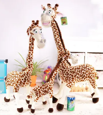 Милый мадагаскарский плюшевый пингвин Лев Alex Zebra Marty жираф Мелман Бегемот Глория пелусия животные куклы игрушки для детей подарок - Цвет: Giraffe