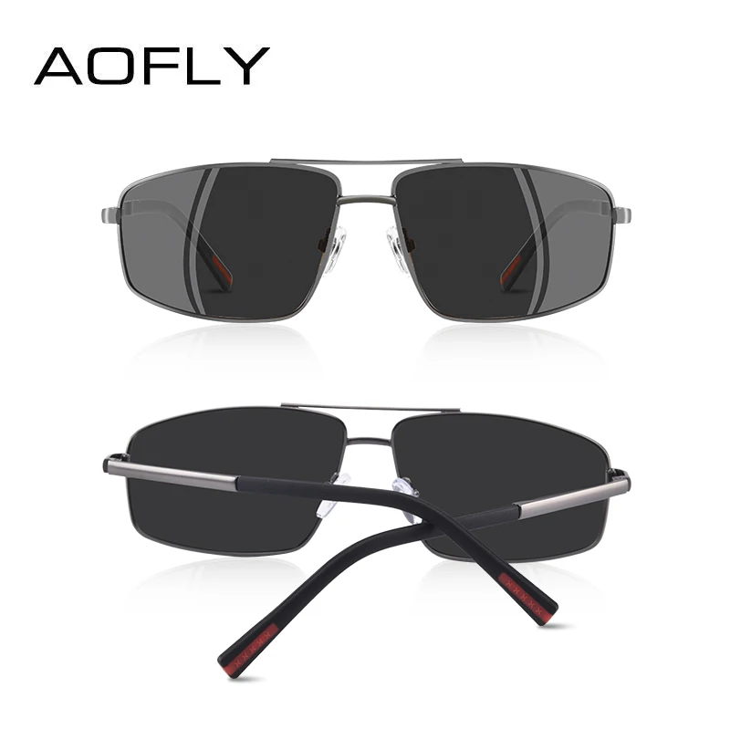 AOFLY дизайнерские Брендовые мужские винтажные прямоугольные солнцезащитные очки, поляризационные UV400 линзы, аксессуары, мужские солнцезащитные очки для мужчин/женщин