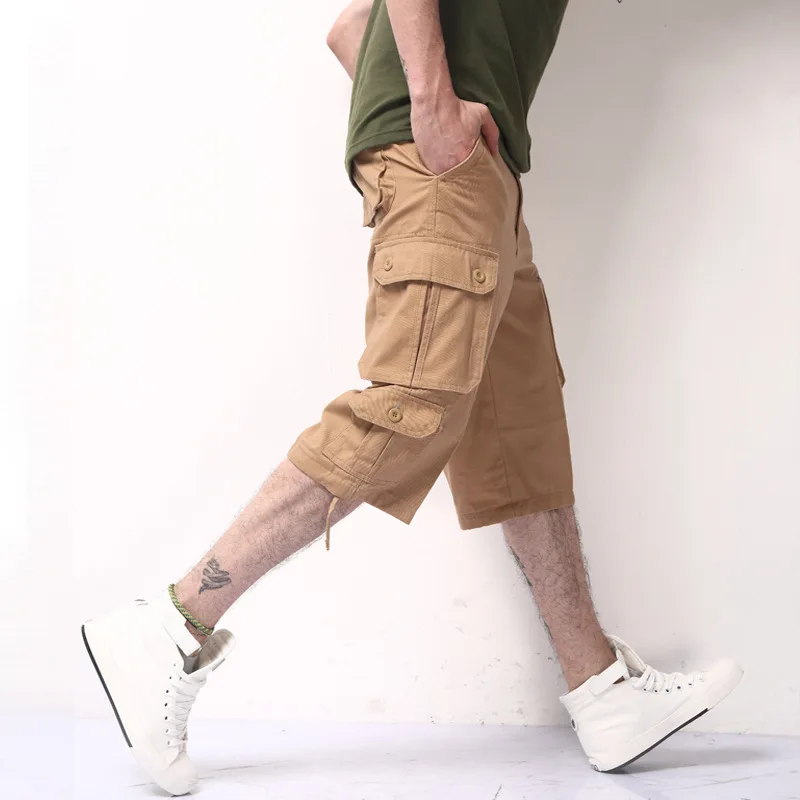 mens three quarter cargo pants