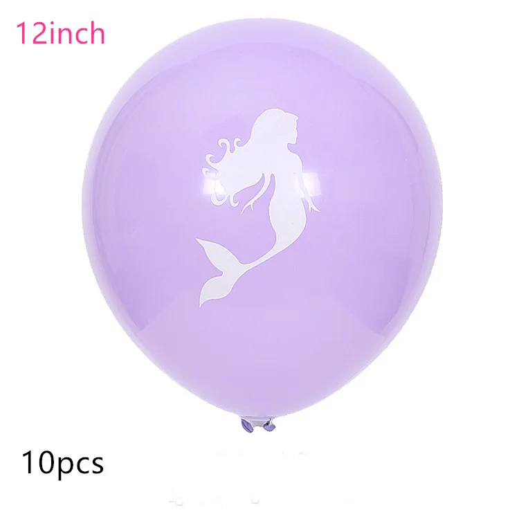 10 шт. 16,5*25 см Пластиковый Подарочный мешок Русалка для принцессы в стиле Ариель Loot сумка ребенок мальчик день рождения мультяшный набор для вечеринки тема украшения - Цвет: Latex Balloons 10pcs