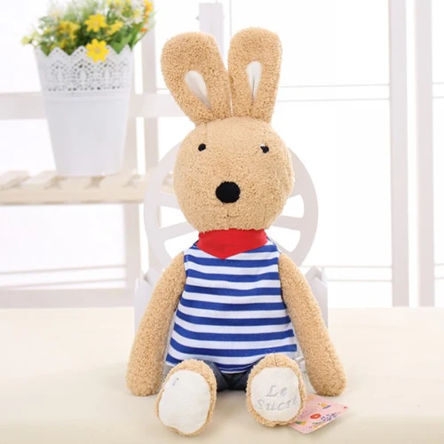Le sucre Kawaii rabbit 30 см одежда Одна Шляпа Кролик плюшевые детские мягкие игрушки куклы Подарки, одежду можно снять - Цвет: brown