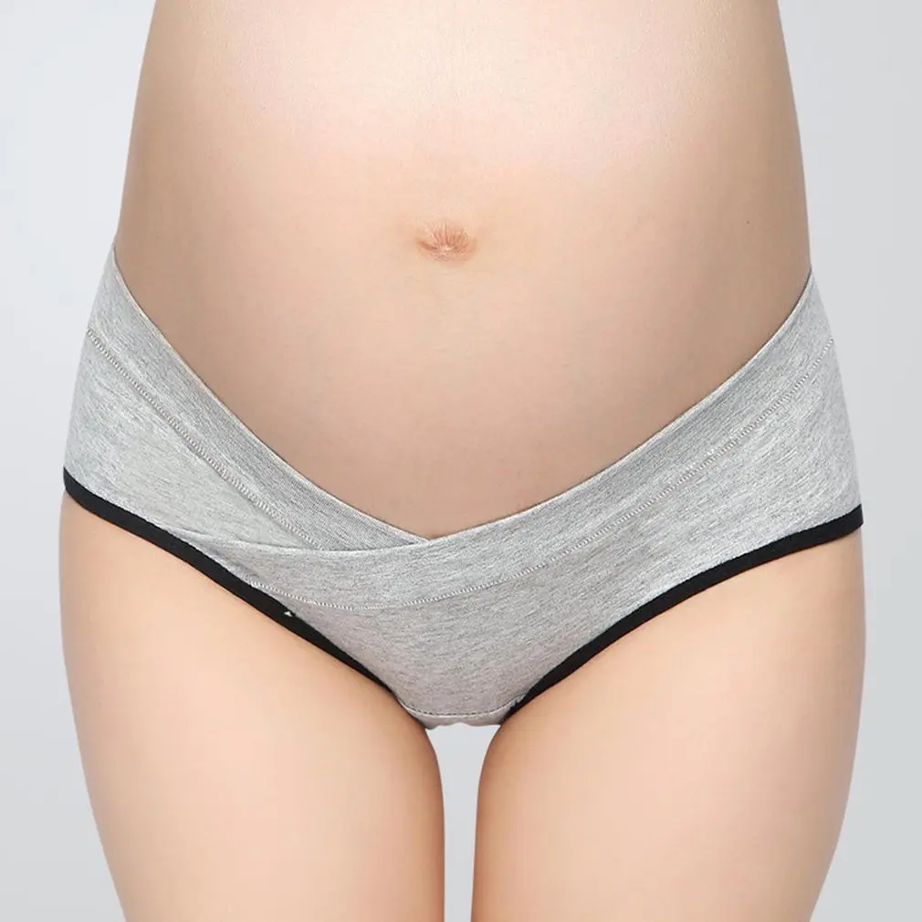 Fashion Cozy Women Maternity Panties Pregnant Lingerie Low Rise Underwear Breathable Triangular Cross Briefs Clothing 5