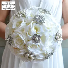 perfectlifeoh Bouquet Wedding Bridal Bouquets Wedding Bouquets For Brides Bridesmaid Flowers Artificial Wedding