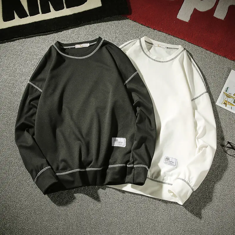 

Solid Color sweatshirt Long Sleeve Pullover Letter Printing Men's Sweatshirts Design Black White Blue Green Sweatshirts