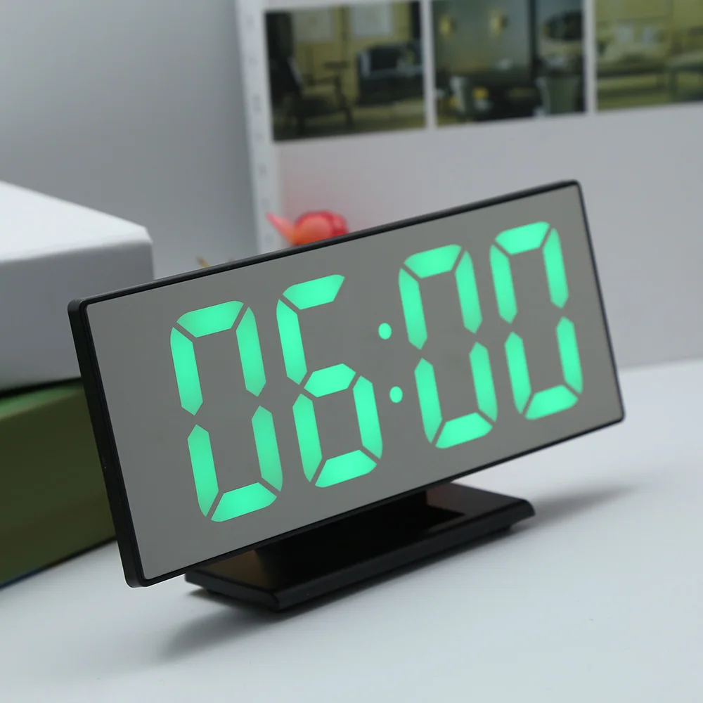 Повтор времени ночной ЖК-Светильник Настольный Reloj Despertador USB кабель цифровой будильник светодиодный зеркальные часы многофункциональные
