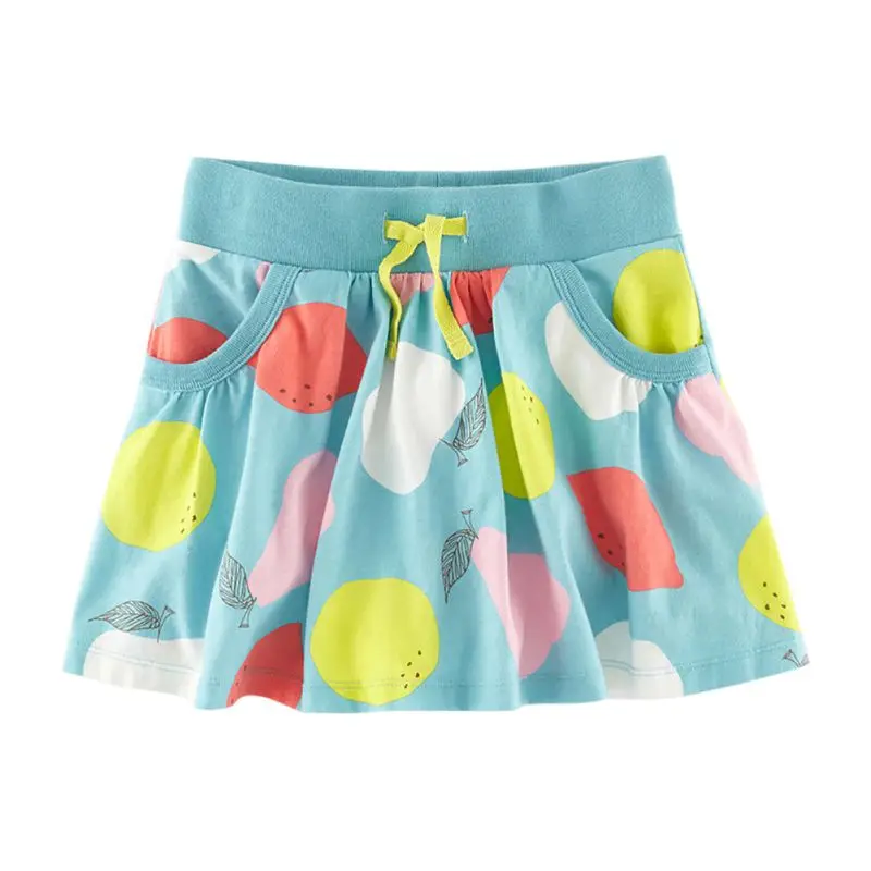 Модная Милая юбка в горошек с цветными животными для девочек юбки с дельфинами юбка принцессы