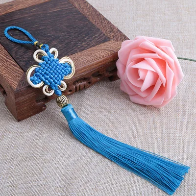 1 Pcs Tassel Chinese Tassel Craft Knot Tassel Pendant Crafts Home Decoration Chinese Characteristics Gift Ornaments Pendant - Цвет: sky blue