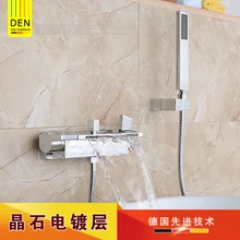 Ванная комната входит в стену тип холодной меди тройной цилиндр душевой кран, обшитый смесительным клапаном