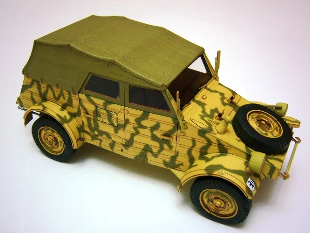 

DIY Paper Model German Light Military Vehicle Pkw. K1 Typ 82 WW II Boy Gift Papercraft 3D Puzzle