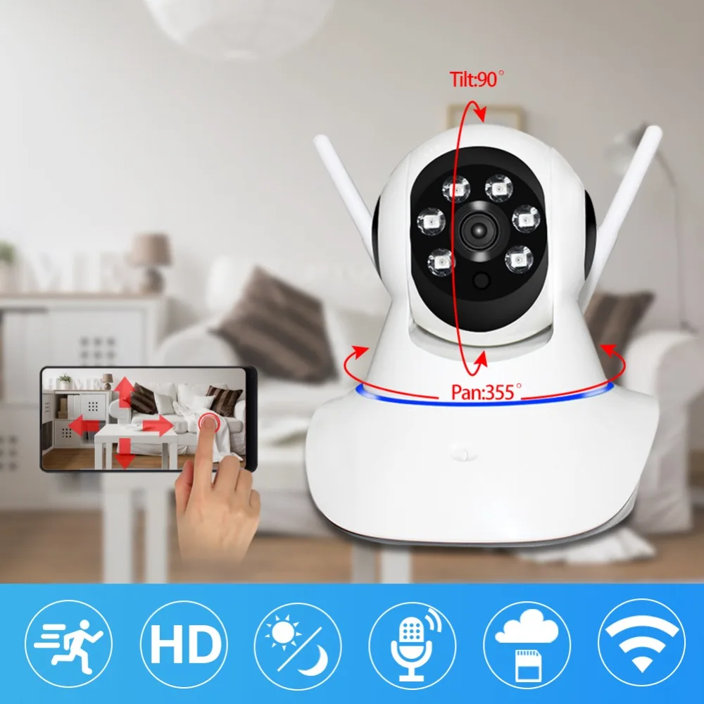 

1080P Wireless IP Camera IP Indoor Security Surveillance System with Night Vision Activity Detection Alert Baby Monitor