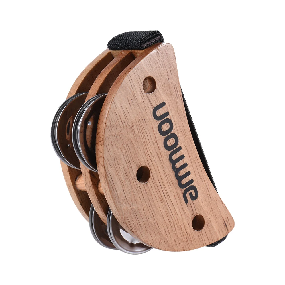Elliptical Cajon Box Drum Companion Accessory Foot Jingle Tambourine for Hand Percussion Instruments drum percussion accessories drum accessories wooden tambourine